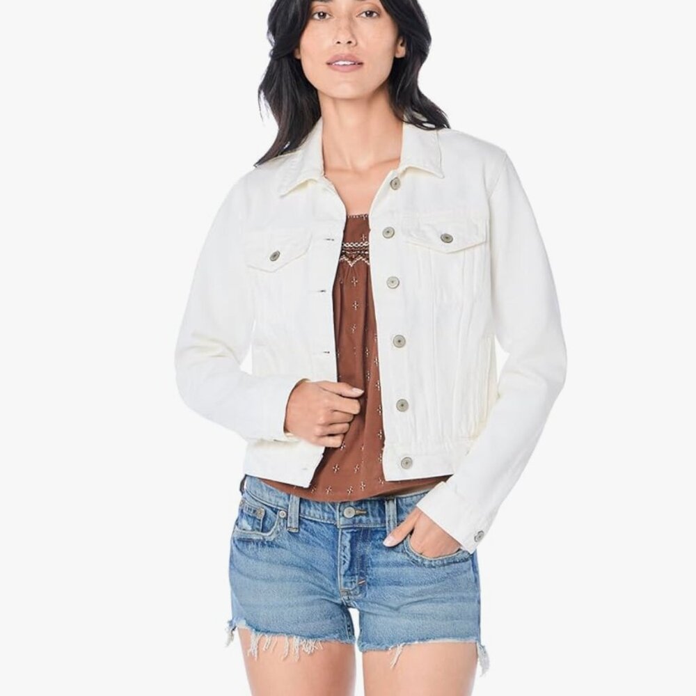 Lucky Brand "The Tomboy Trucker" White Denim Jacket - Small